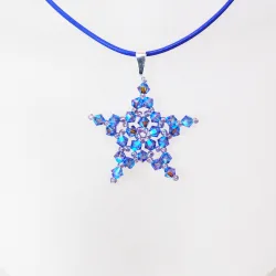 Pendant 40cm - Aquarius-Lavender Leather - Pendant 40cm - Laiton argenté